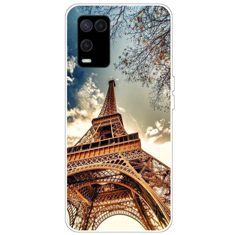 OPPO A54 Case telefonhoz Hátlap OPPO A54 5G 4G Case CPH2239 CPH2195 OPPOA54 A 54 Bumper Silicon Soft Funda fekete tpu tokhoz