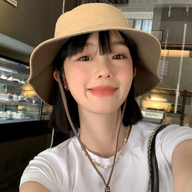 Vintage western cowboy hat children summer outdoor camping shading sun protection mountaineering hat drawstring sun hat bucket hat