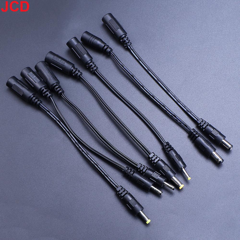 JCD 1pcs DC5.5x2.1 Female Plug To DC Male Plug Cable Converter 5.5*2.5/3.5x1.35/4.0*1.7/2.5*0.7Extension Connector Power Cord