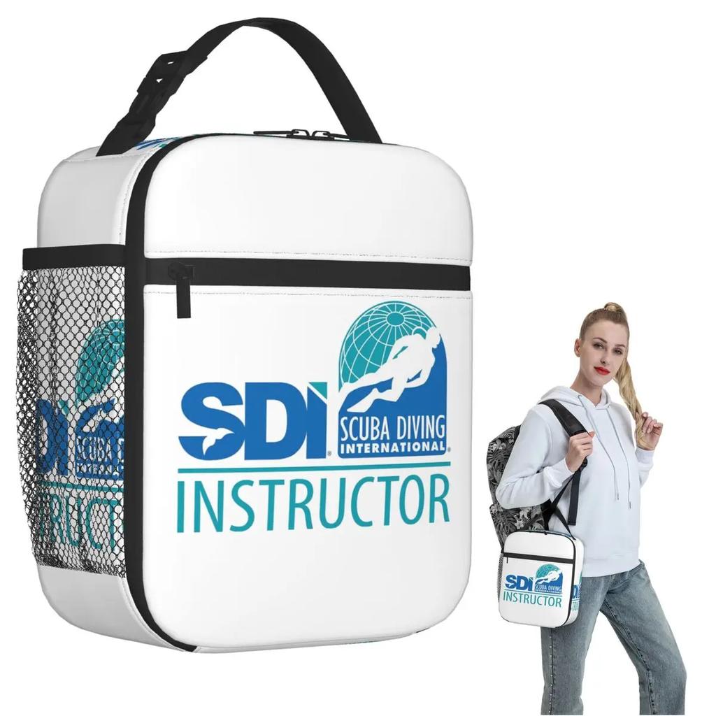 Scuba Diving International (SDI) Insulated Lunch Bag for Women Kids Portable Food Boxes Thermal Lunch Box Tote