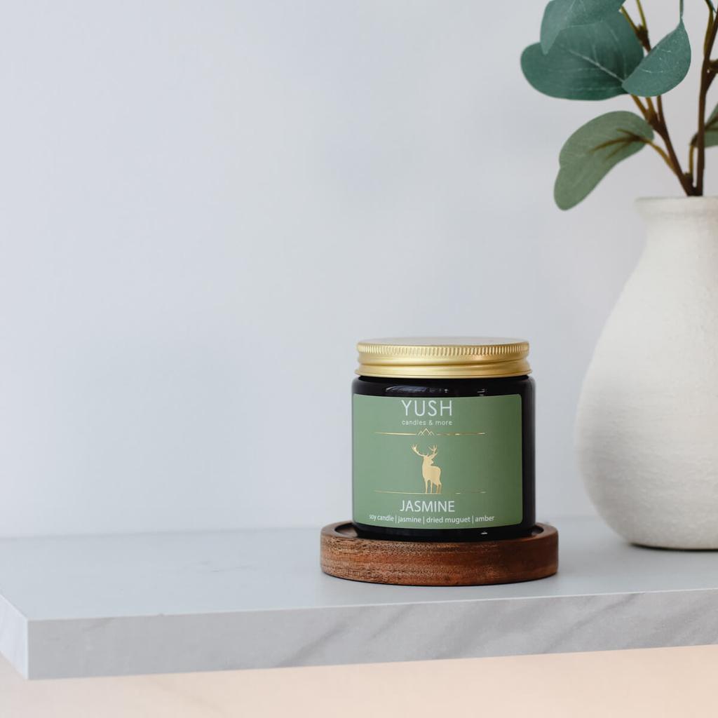 Jasmine - sojowa świeca zapachowa jaśminowa - yush - 120ml