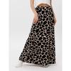 Women's Printed Midi Skirt, Elastic High Waist Flowy A-Line Skirt