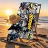 Superheroes Print Beach Towel Design, Soft, Lightweight. for Home Bathroom, Spa, Pool, Yoga, Surfing, Camping, Gift for Family, Friend