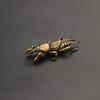 Brass Insect Figurines Miniatures Tea Pet Ornament Pure Copper Field Cricket Statue Desktop Decoration Collection Crafts Decor