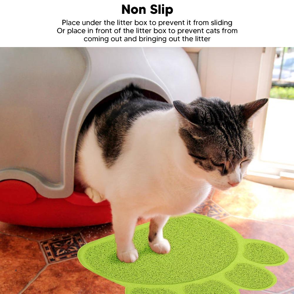 PVC Litter Box Mat Non-Slip Pet Food Placemat Easy To Clean Cat Litter Pad  Indoor Floor