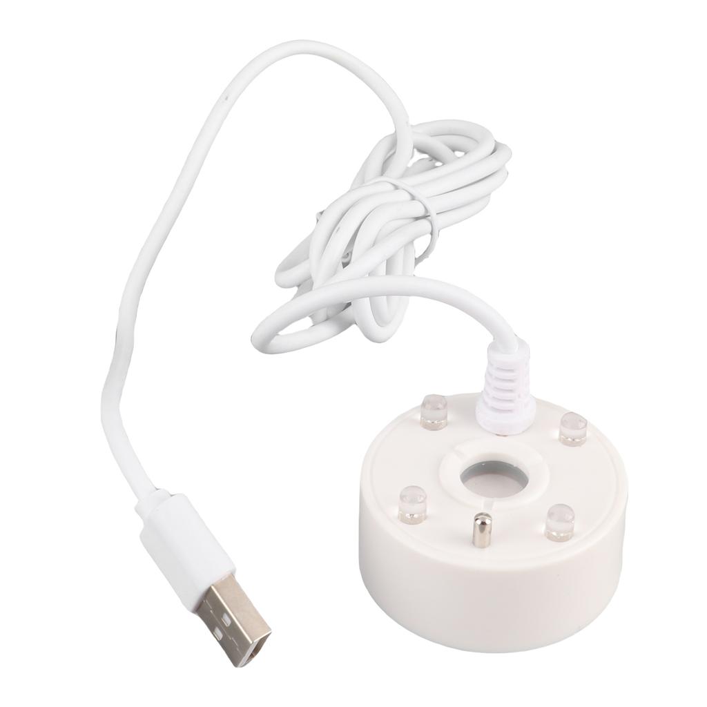 Mist Maker USB Colorful LED Lights 5V   Sound Fountain Atomizer for Pond Rockery Fish   Sink