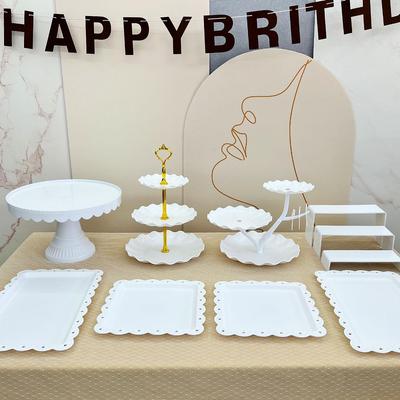 Alzata decorativa per torte a piedistallo alto per esposizione di pasticcini e dim sum