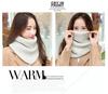 Women's Knitted Wool Snood: Winter Warm Solid Color Neck Warmer & Protector for Students and Couples