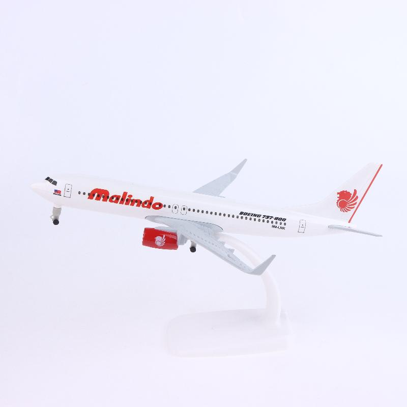 

1 Set 20Cm 1:400 Scale Metal B737 Malindo Aircraft Model Simulation Passenger Anniversary Plane Collection Diy Decoration