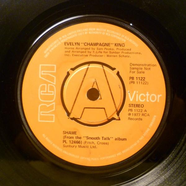 

7inch Record EVELYN KING - Shame PB1122PROMO RCA Victor 1977 UK Soul/Funk Used