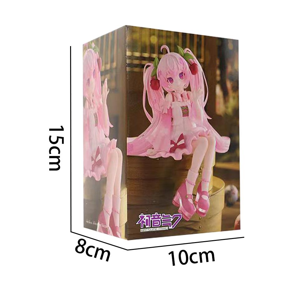 14Cm Hatsune Miku Vocalod Noodles Stopper Cherry Blossom Sakura Action Figure Doll Model Toy Home Kawaii Miku Birthday Gift