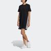Adidas Neo Color Block Letter Logo Print Sports Style Comfortable Short Sleeve Dress Women Dresses Black H61974
