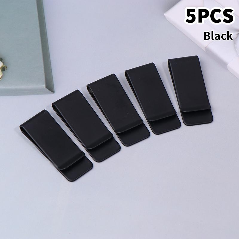 5 Piezas Clip de Dinero Metálico Delgado Simple Portátil Multifuncional Clips para Tarjetas de Visita Billetera para Hombre Soporte para Tarjetas de Visita Cartera Pinza para Efectivo