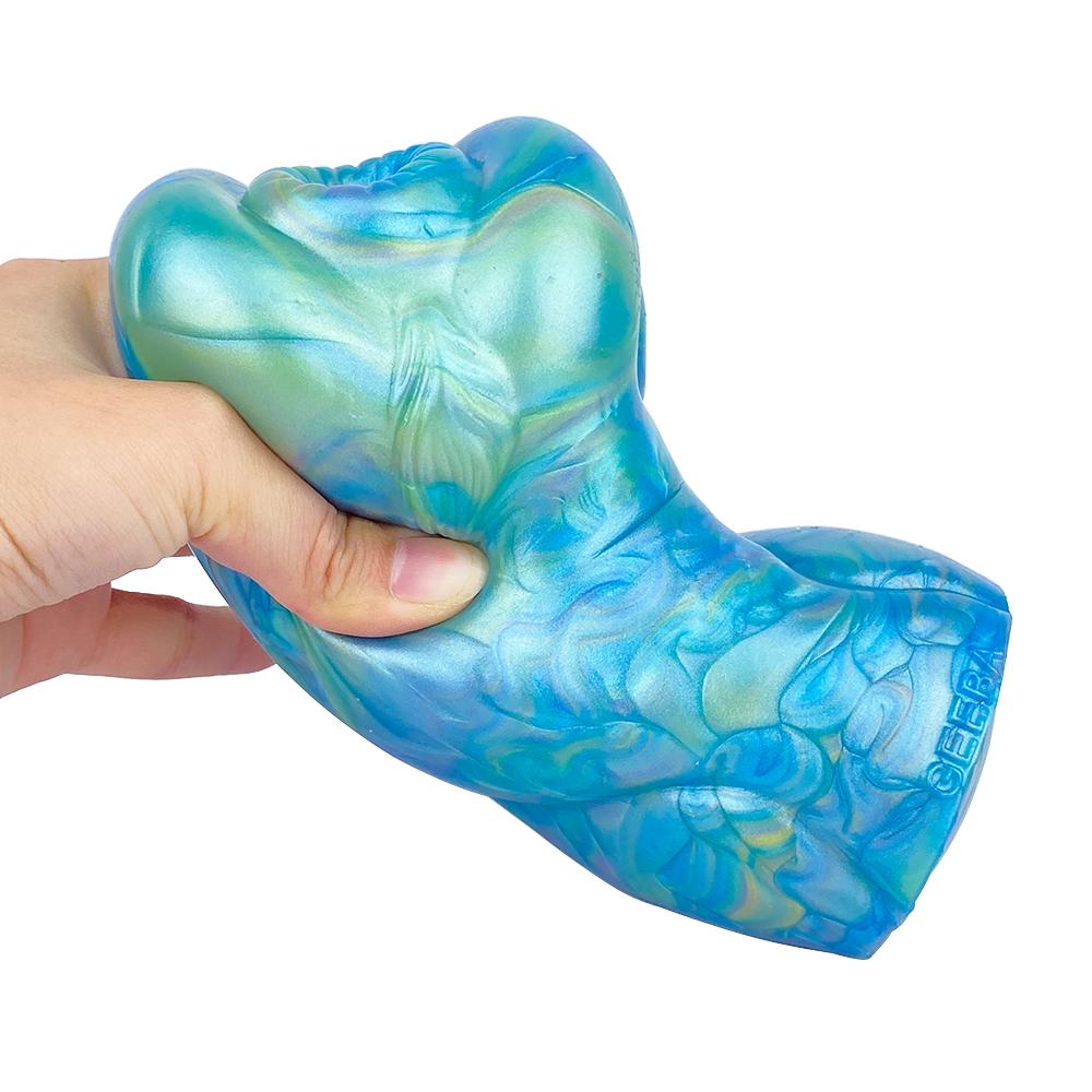 GEEBA Male Beaver Dog Masturbators Silicone Soft Aircraft Cup Realistic Vaginal Prostate Massager Single Hole Sex Toys For