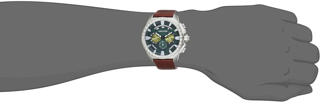 [Angel Clover] Watch Rugged Rugged Gray Dial Stainless Steel Quartz 46MM Genuine Warranty RG46SGR-BR Men's Brown