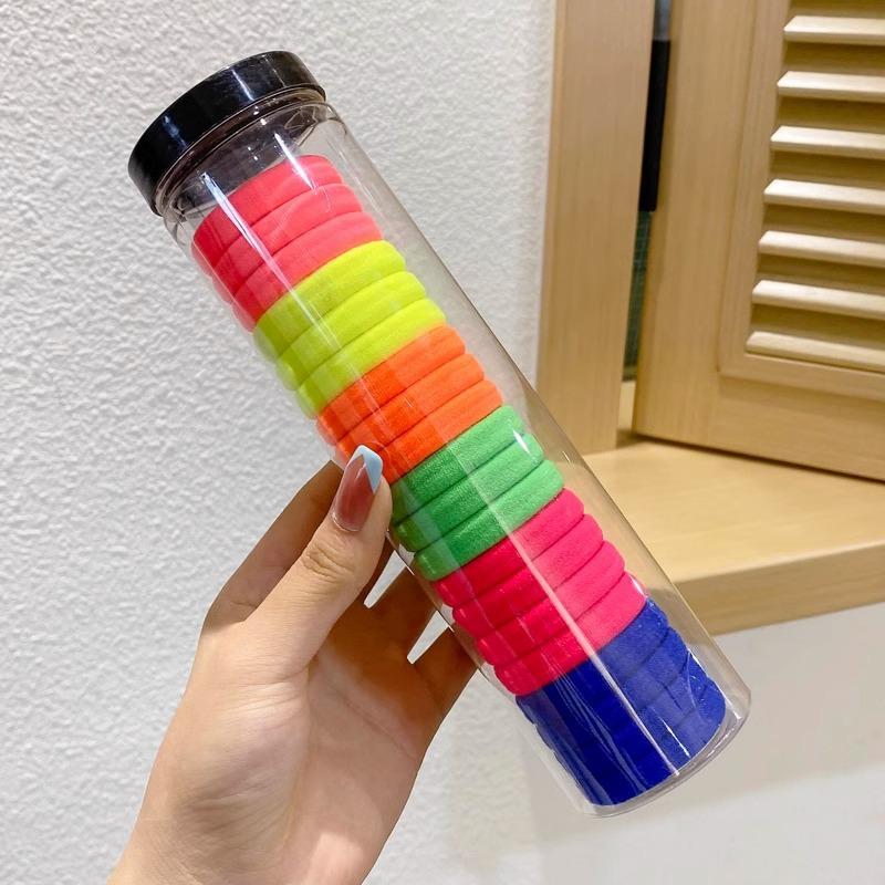 20-Pack Ultra-Soft Plush Hair Ties – High-Elasticity, Minimalist Solid Color Hair Elastics with Towel-Like Texture