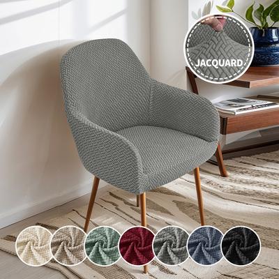 Striped Grid New Curved Chair Cover High Armrest Elastic Special-Shaped Chair Cover Hotel Dining Chair Cover