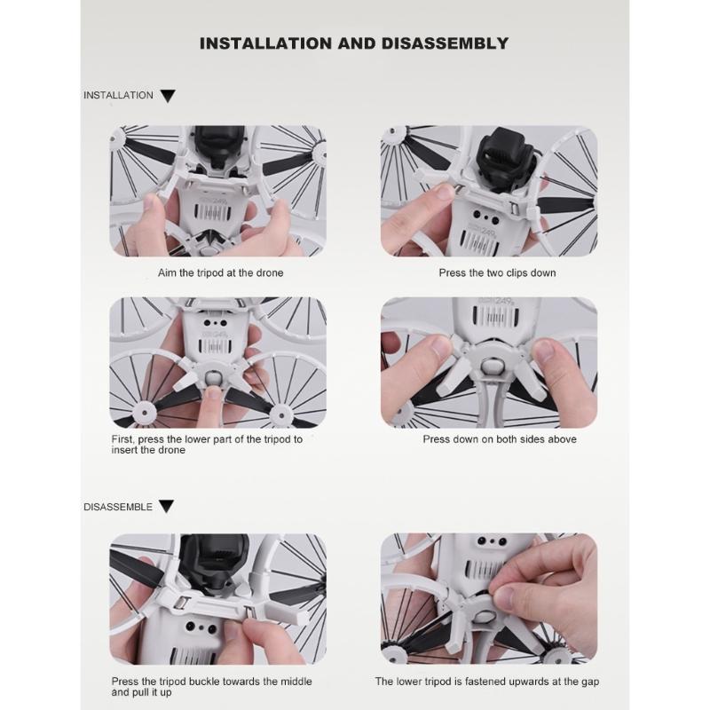 Lightweight 30mm Elevates Landing Skid Accuracy Fit Drones Landing Gear Load Capacity Landings Stabilizers for Flip