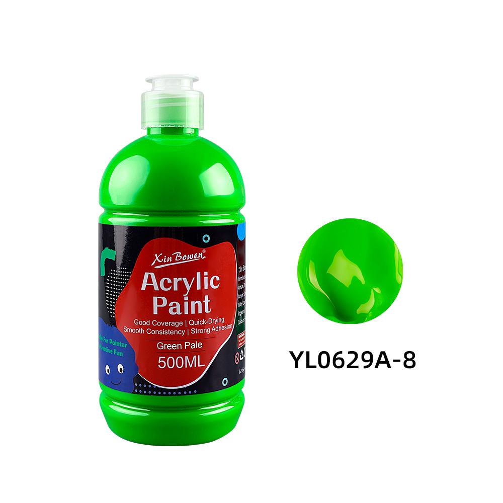 Acrylic Paint Set - 12 Colors, 500ml, Waterproof, Ideal for Art Students and DIY Projects