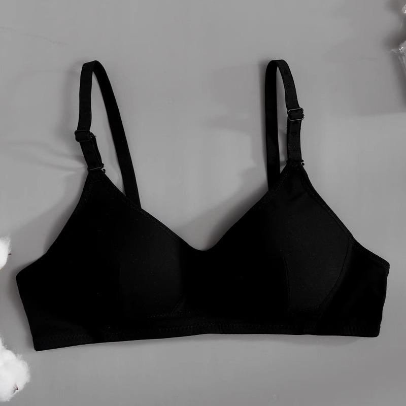 Teen Girls' Pure Cotton Push-up Bra for Small Busts - Thin Style, Cross-border Design