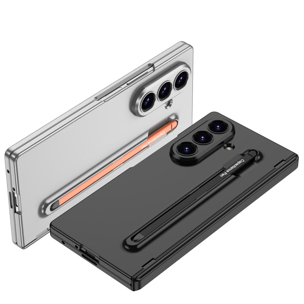 Magnetischer Scharnier-Stifthalter-Etui für Samsung Galaxy Z Fold 8 Ultra Äußeres Bildschirmglas Mattes Kunststoffgehäuse für Galaxy Z Fold7 Hülle