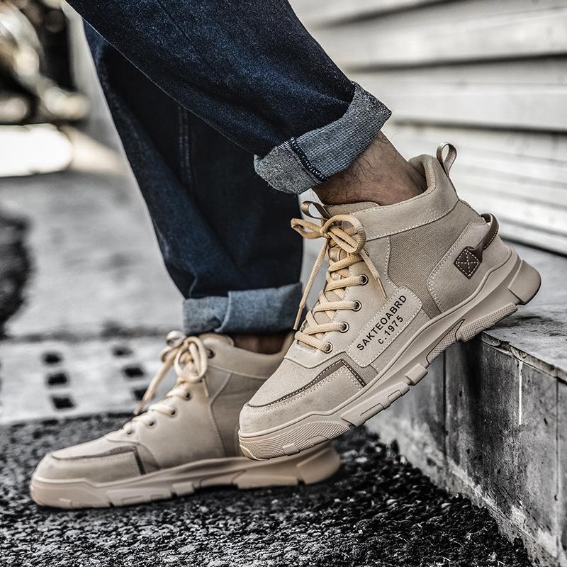 Men's Casual Boots Soft Sole Anti Slip Four Seasons Work Outdoor Botas Student Sports Boot Youth Versatile Trendy Boots