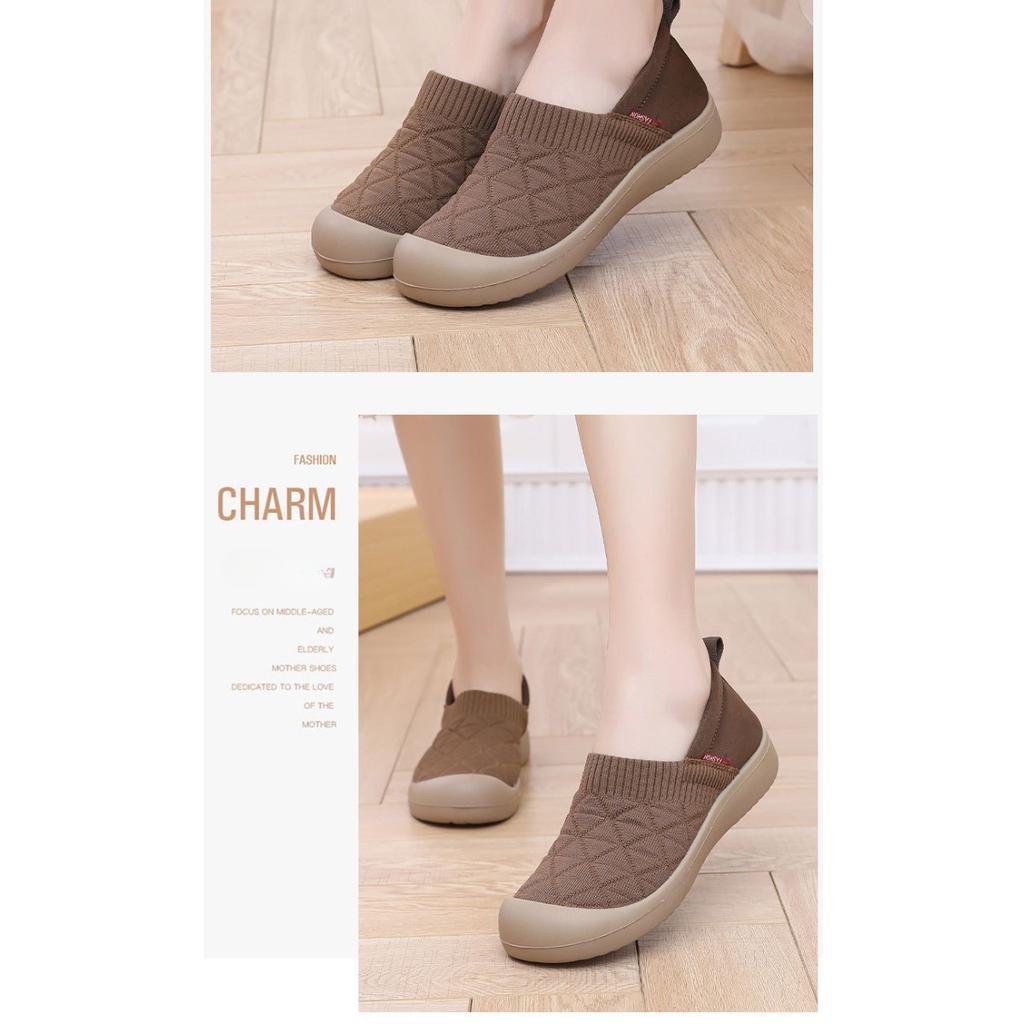 Sapatos de Tecido Femininos Sola Macia Superfície Macia Um Estribo Sapatos da Moda, Leves Confortáveis Antiderrapantes Sapatos de Trabalho Sapatos Soltos