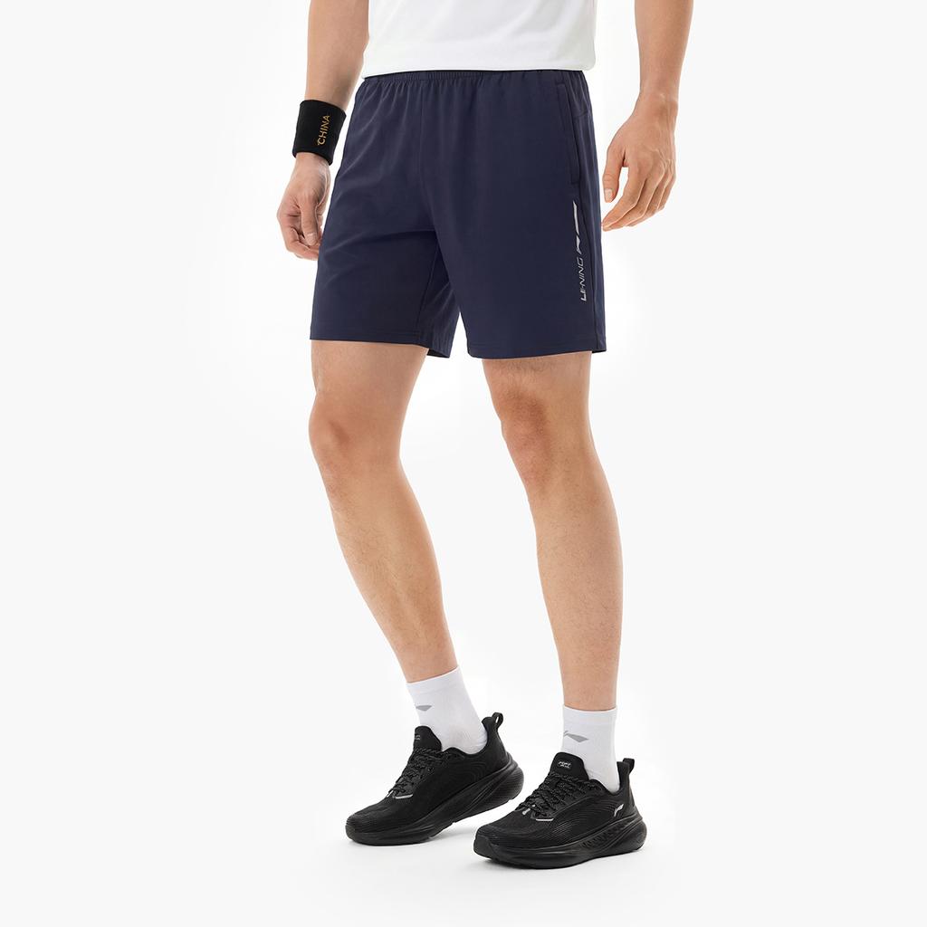 Li Ning Outdoor Fitness Running Marathon Athletics Versatile Quick-Dry Cool Breathable Logo Casual Sports Shorts Men Shorts AKYW323-4