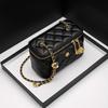 New Camellia Diamond Chain Bag Spring and Summer Versatile One Shoulder Crossbody Bag Makeup Bag Mini Box Bag