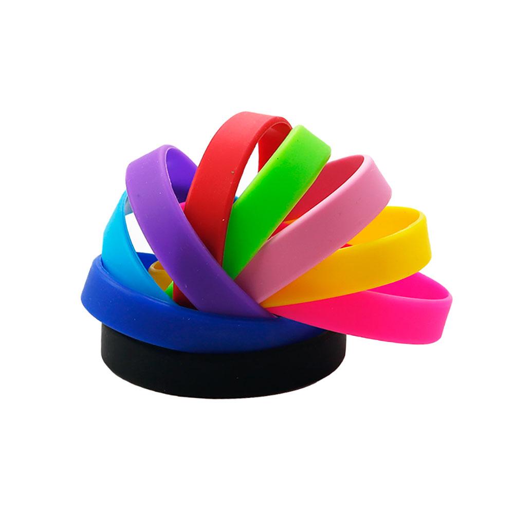 SW 2 PZ Braccialetto in Silicone Personalizzato Cinturino da Polso Colore Solido Cinturino da Mano Casual Anello di Gomma Braccialetto Sportivo in Gel di Silice Cinturino da Polso