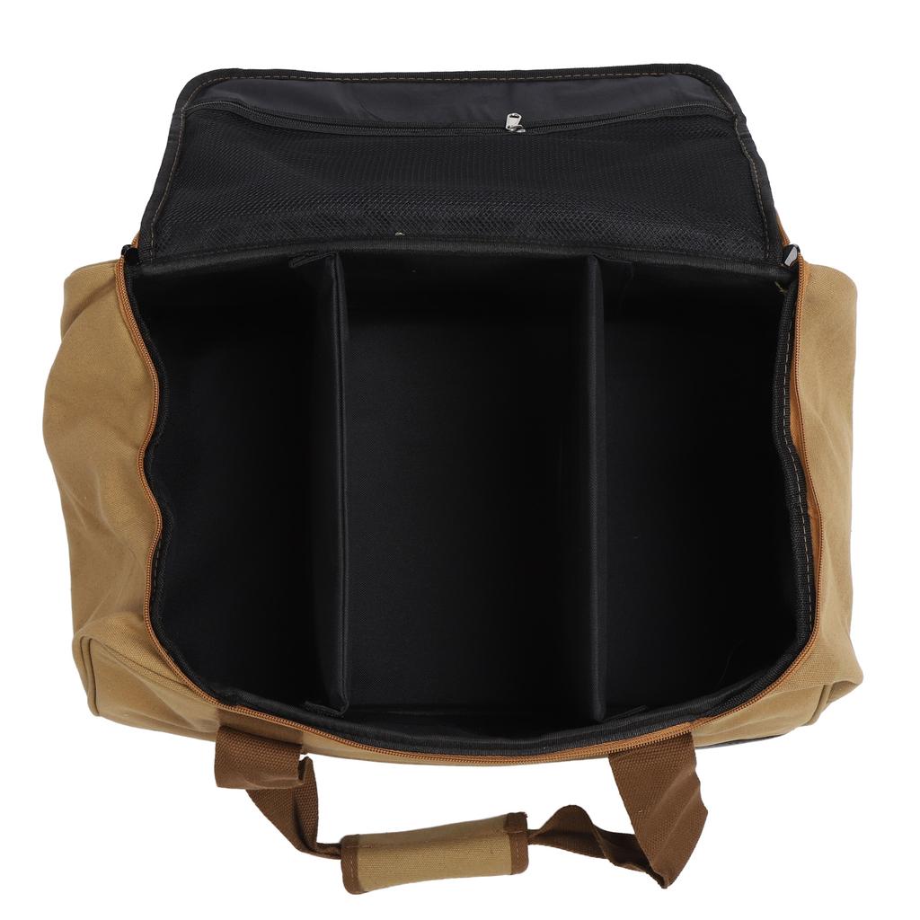 Camping Storage Bag Multifunctional Outdoor Tool Bag with Removable Divider Large Capacity Quick Access Zipper Closure