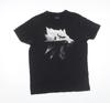 Jinx Witcher Wild Hunt Herren Schwarz Grafik T-Shirt Größe M