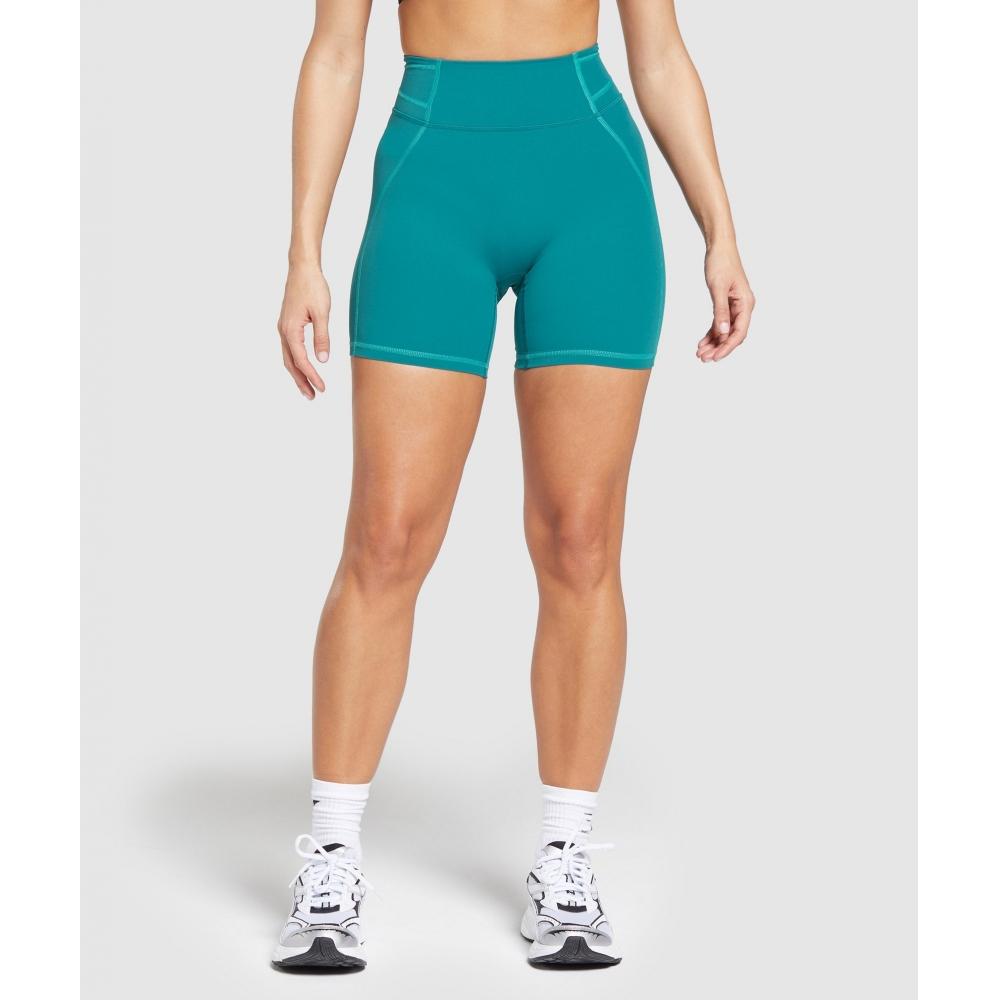 

Gymshark Stitch Feature Shorts Ocean Teal B7a4h Tbnd XXS
