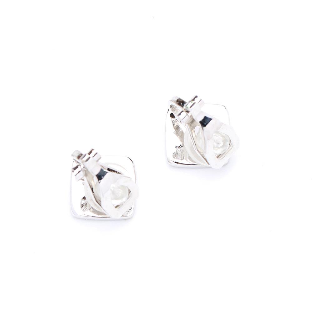 Personalized neutral and versatile black dripping geometric earrings, simple and fashionable, no pierced earclips, the same earrings for men and women