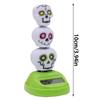 Solar Toys For Window Swinging 3 Skull Head Cute Figure Weather-resistant Car Interior Accessories Table Ornament For Indoor