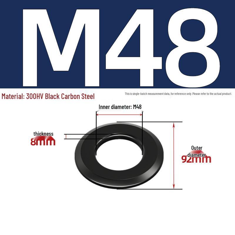 Chamfered Flat Washer 304 Stainless Steel, Blue-White Zinc, Black Zinc, GB97.2, Shim M5 M8 M16