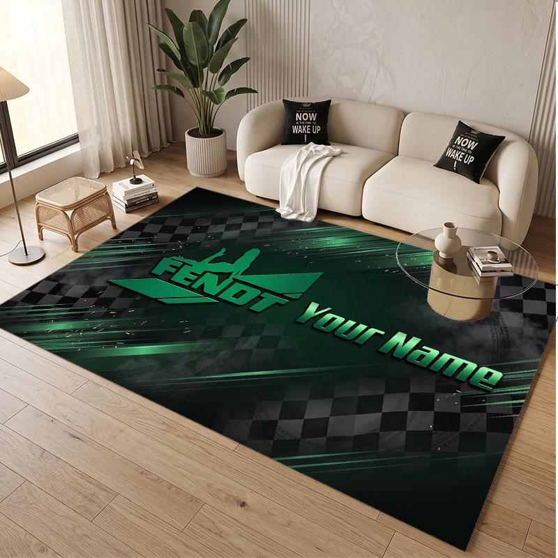 Tappeto Personalizzato Stampa Motivo Fendt Nome Testo Morbido Antiscivolo Tappeto per Pavimento per Decorazione Interna Casa