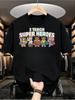 1pc Mens Graphic T Shirt I Teach Super Heroes Print Short Sleeve Crew Neck