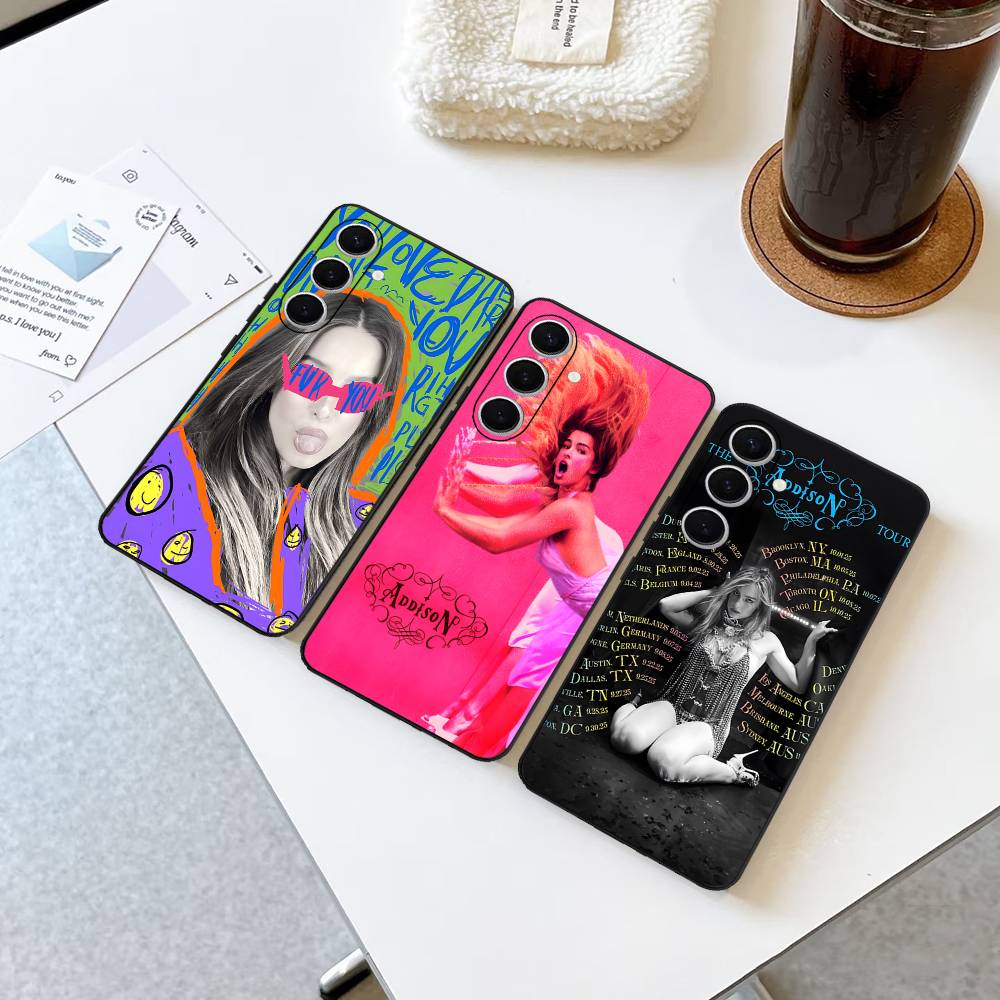A-Addison Rae Phone Case For Samsung S 24 Fe 25 Ultra Plus 20 Lite 21 30 22 23 24 22 Ultra 5G Fundas