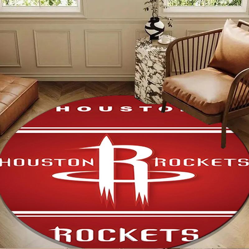 Rockets Team Art Round mat, Anti-slip Circle Carpet Chair rug For livingroom,Bedroom, doormat home decor Gift Christmas Gifts