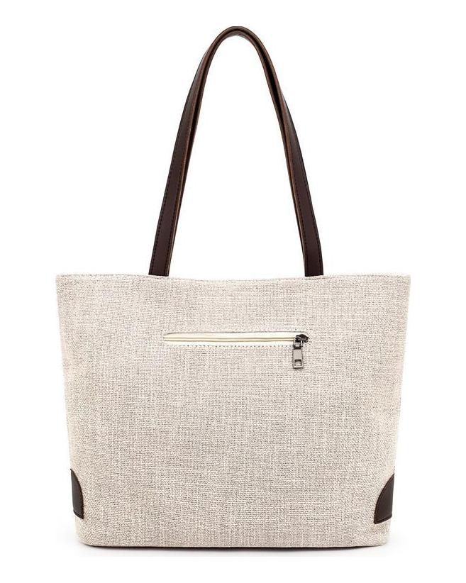 Yogodlns Casual Canvas Totes Bag Women Large Capacity Shoulder Bag Fashion Shopping Top Handale Zipper Handbag