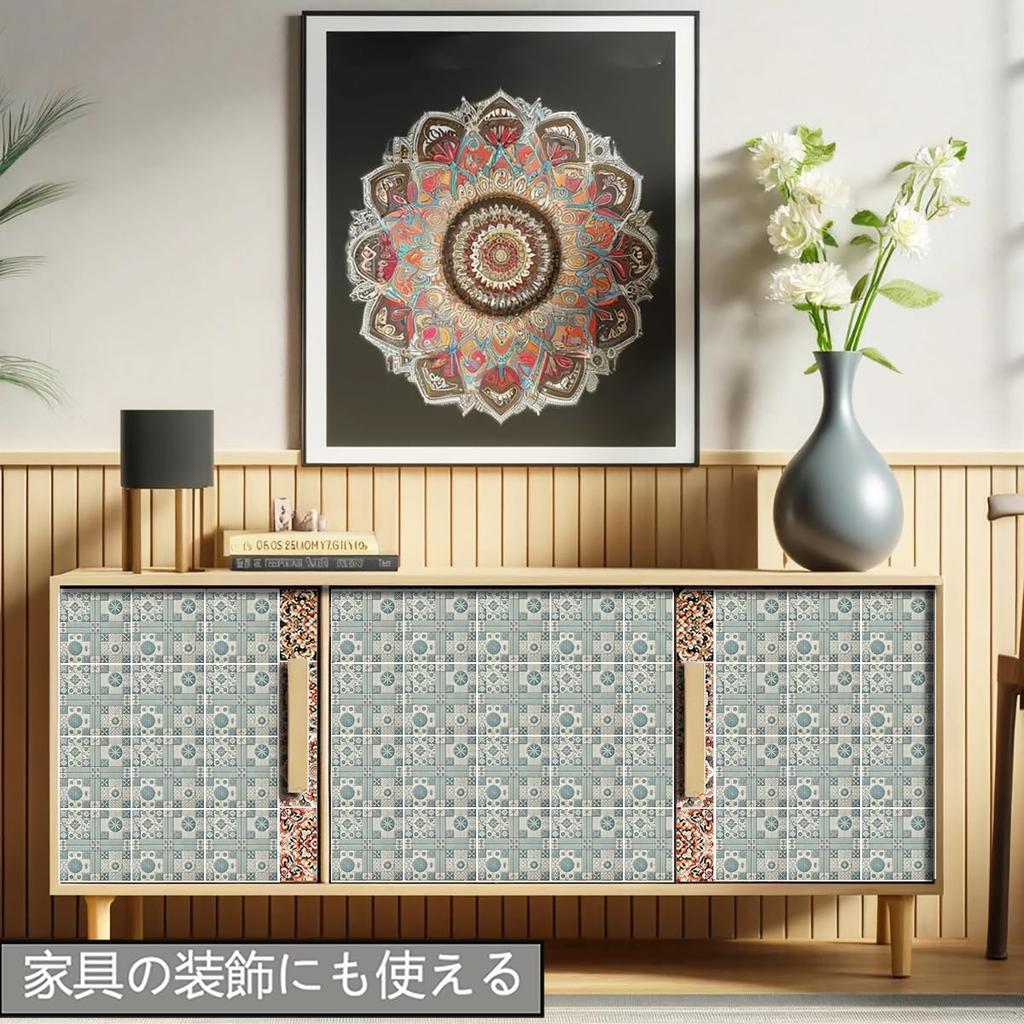 Light Tile 20cm X Kitchen Renovation Stylish Wall Vintage for and Kitchen Renovations of Blue-Gray (Wisteria) Stickers, 20cm, Waterproof, Oil-Proof,
