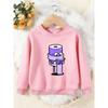 Unisex Kids Crewneck Sweatshirt, Cute Purple Toilet Paper Reading Book Cartoon Print Pullover, Boys Girls Casual Sweatshirt For Kids Over 4 Years Old