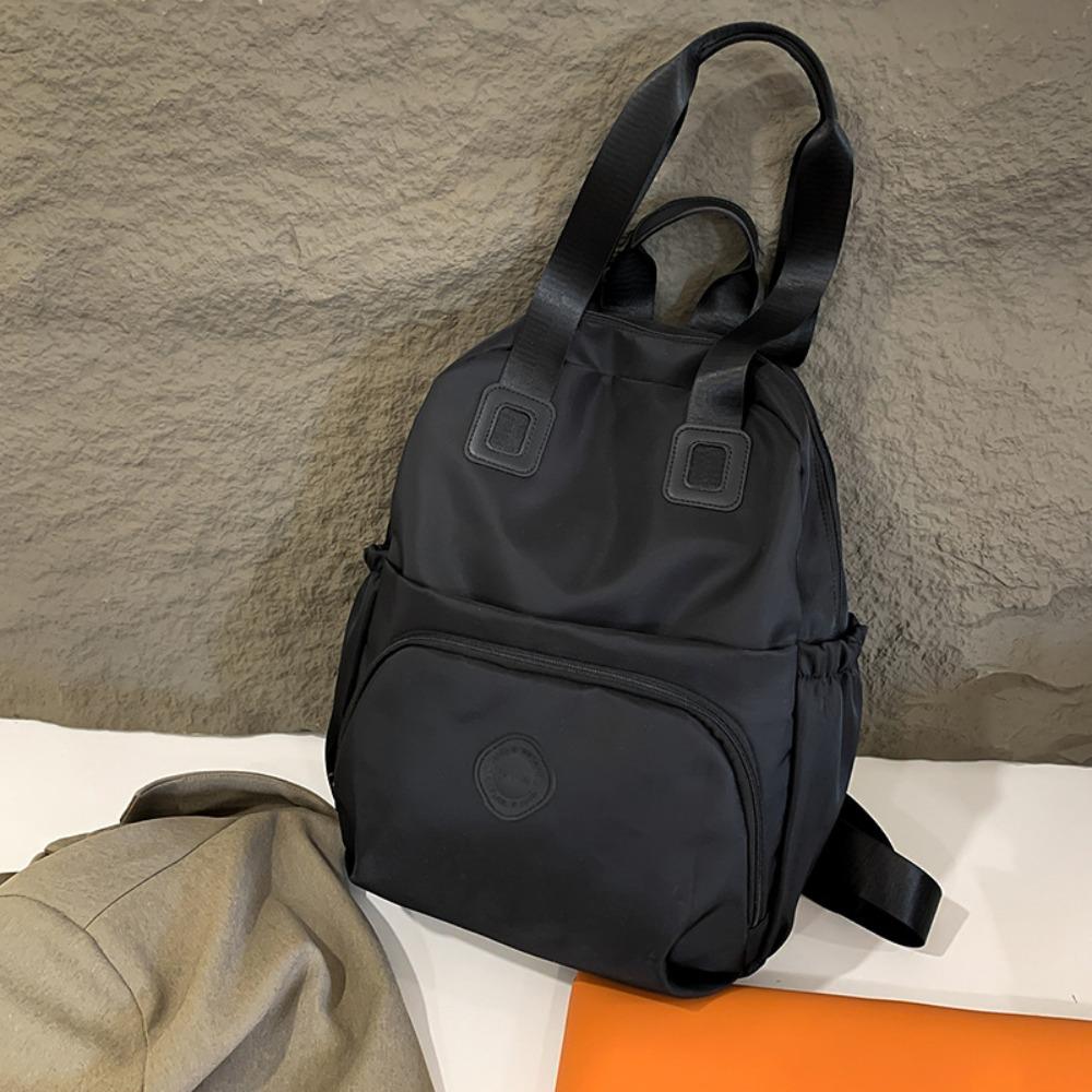 Solid Color Travel Shoulder Bag Korean Style Fitness Bag Cute Sport Nylon Backpack  Travel