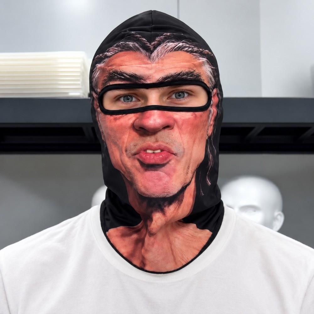 Elderly Man Old Man Balaclava Face Mask Full Coverage Funny Ski Mask Outdoor/Cycling/Pranks/Party