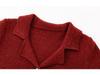 Plus Size Elegant Suit Collar Xiang Style Jacket Winter Knit Cardigan for Women