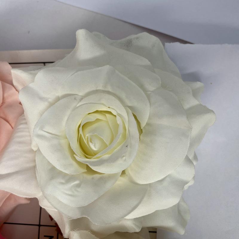 11cm Large Rose Head Imitation Flower Home Garden Potted Wedding Artificial Flower Wall Background Decorative Cloth Flower