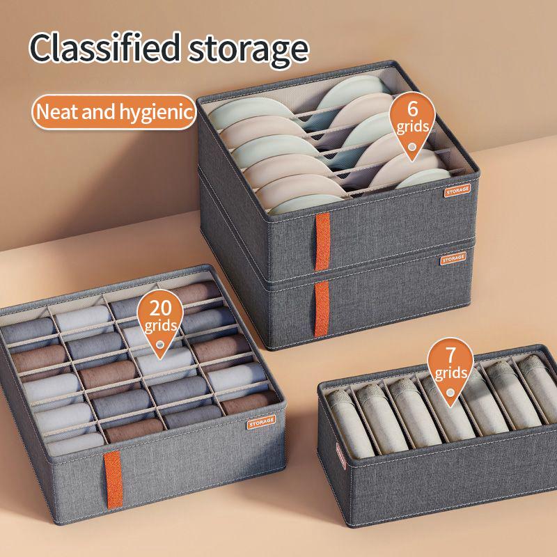 Stackable Storage Box Drawer Organizer Cabinet Underwear Socks Bra Storage Grids Boxes Division Closet Clothing Storage Box Case