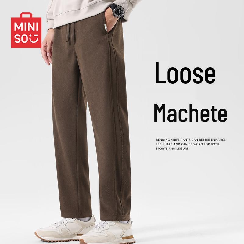 MINISO Men s American Retro Corduroy Curved-Cut Casual Pants XL