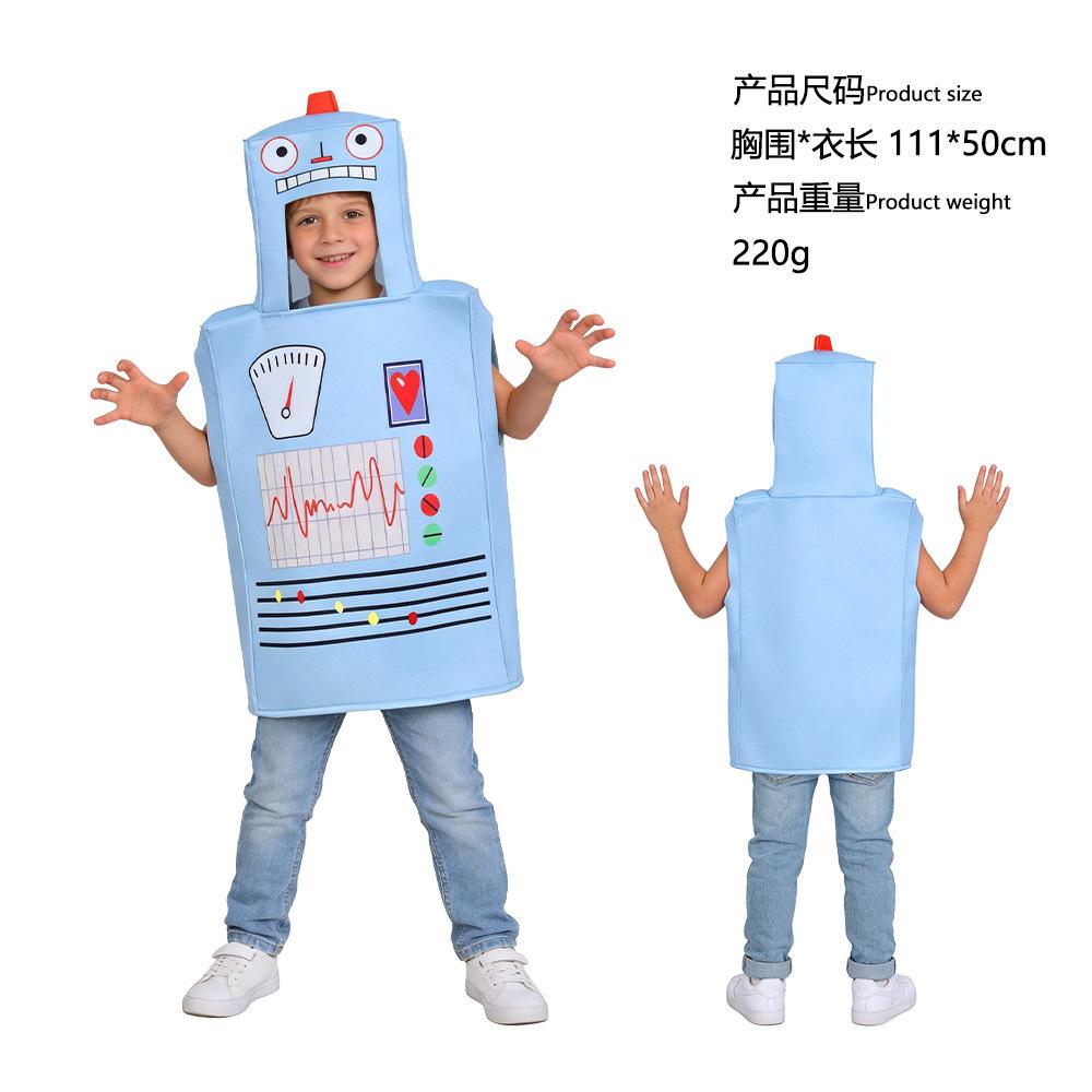 Halloween cosplay boys robot performance costumes, girls cosplay costumes, Children s Day performance costumes